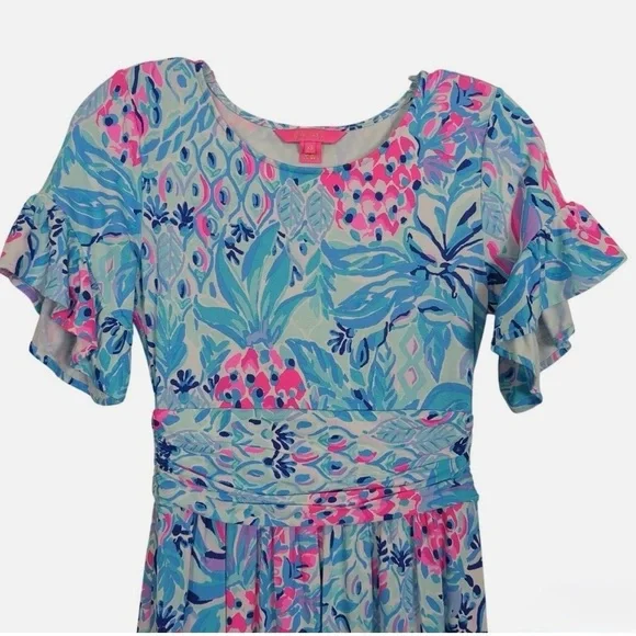 Lilly Pulitzer flare ruffle sleeve dress Sz. XS - Picture 5 of 8